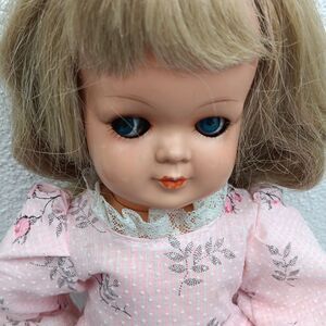 Vintage Koenig & Wernicke Germany 131/40 Plastic Doll Blonde Hair Sleepy Eye 50s